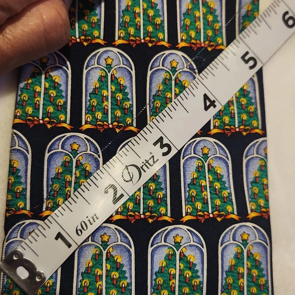 Men's HOLIDAYS By MMG, Christmas, Stylish Festive Christmas Tree Patterned Tie